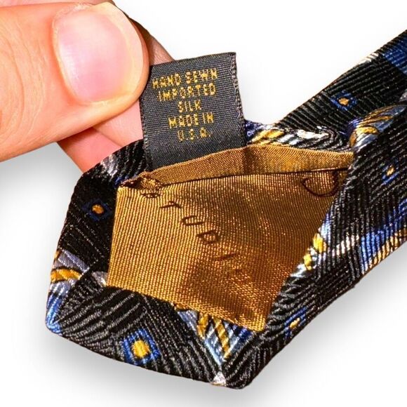 Robert Talbott Studio Blue & Black Handmade in USA Tie - Picture 6 of 6